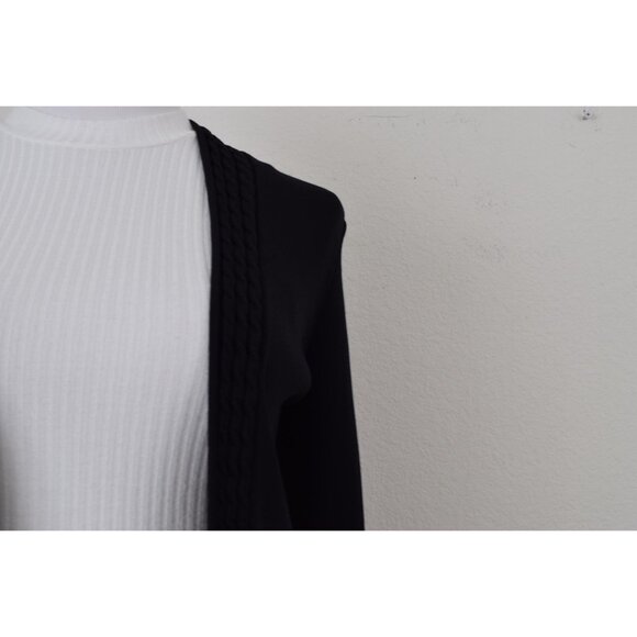 Vintage 00s Viscose/Nylon Scott‎ Taylor Black Cardigan size S - Picture 6 of 10